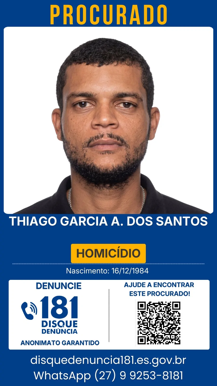 Grande Vitória tem 34 foragidos; veja como denunciar