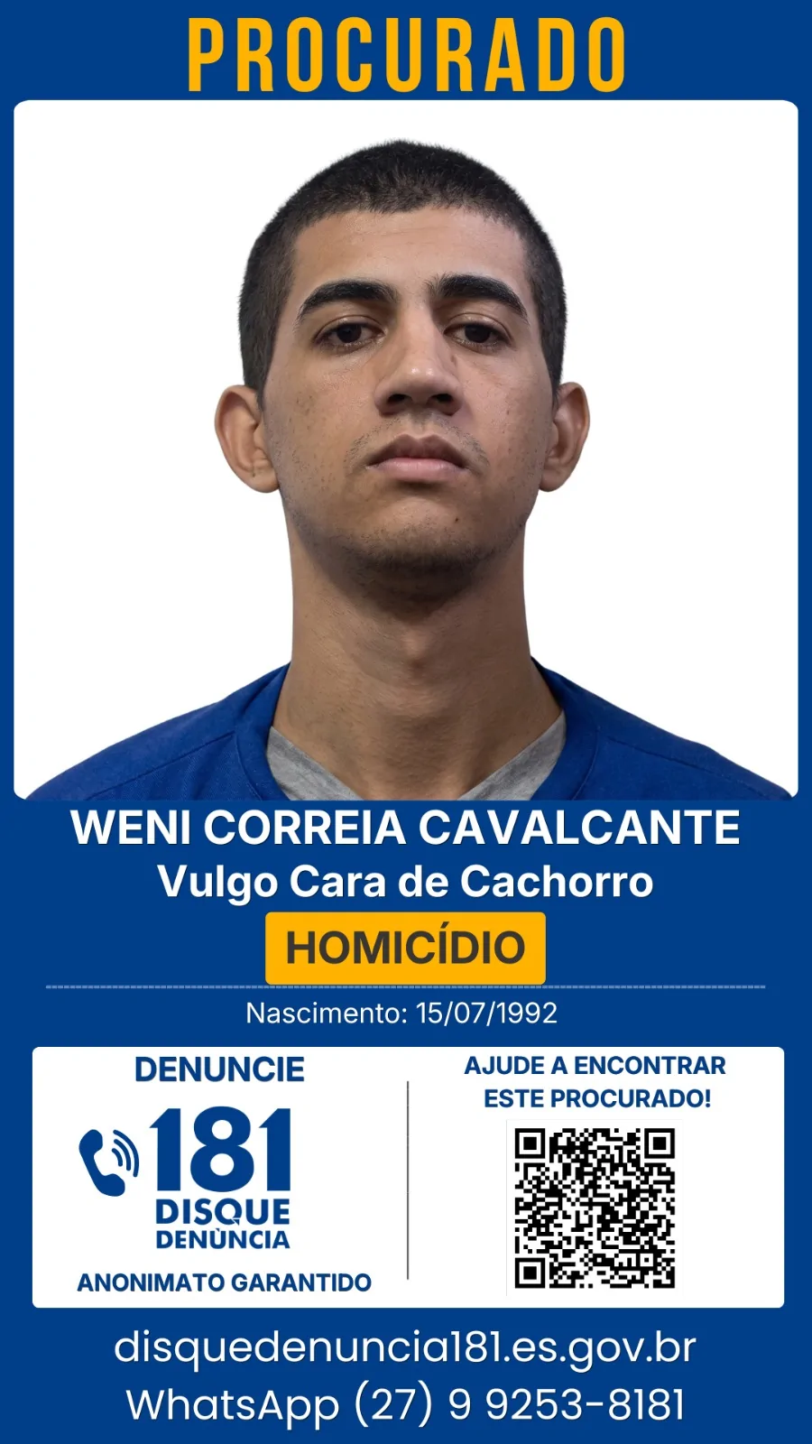 Grande Vitória tem 34 foragidos; veja como denunciar