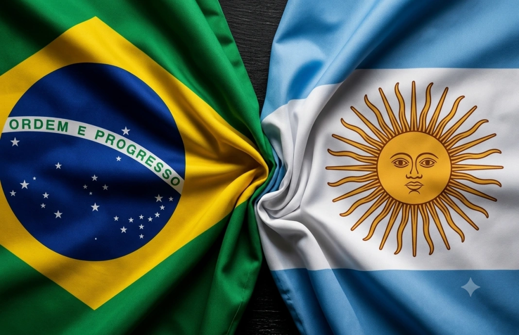 bandeiras brasil e argentina