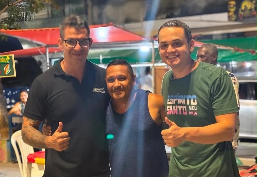Um peixe fora d’água às vésperas das eleições Romualdo Gianordoli e Lorenzo Pazolini com feirante