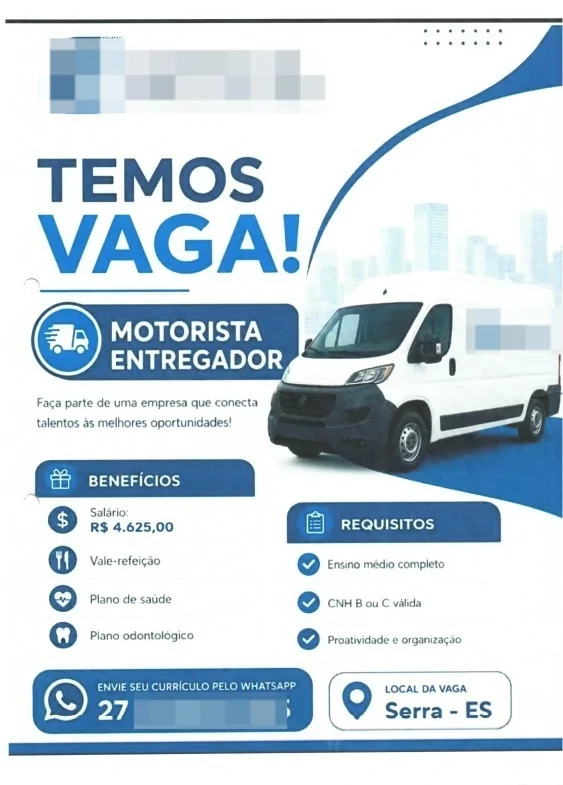 Falso emprego gera dívida de R$ 247 mil no ES