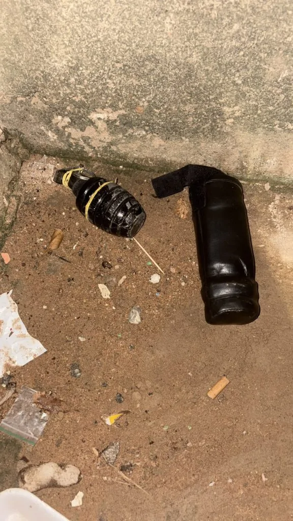 Granadas improvisadas são destruídas após apreensão de submetralhadora e drogas na Serra