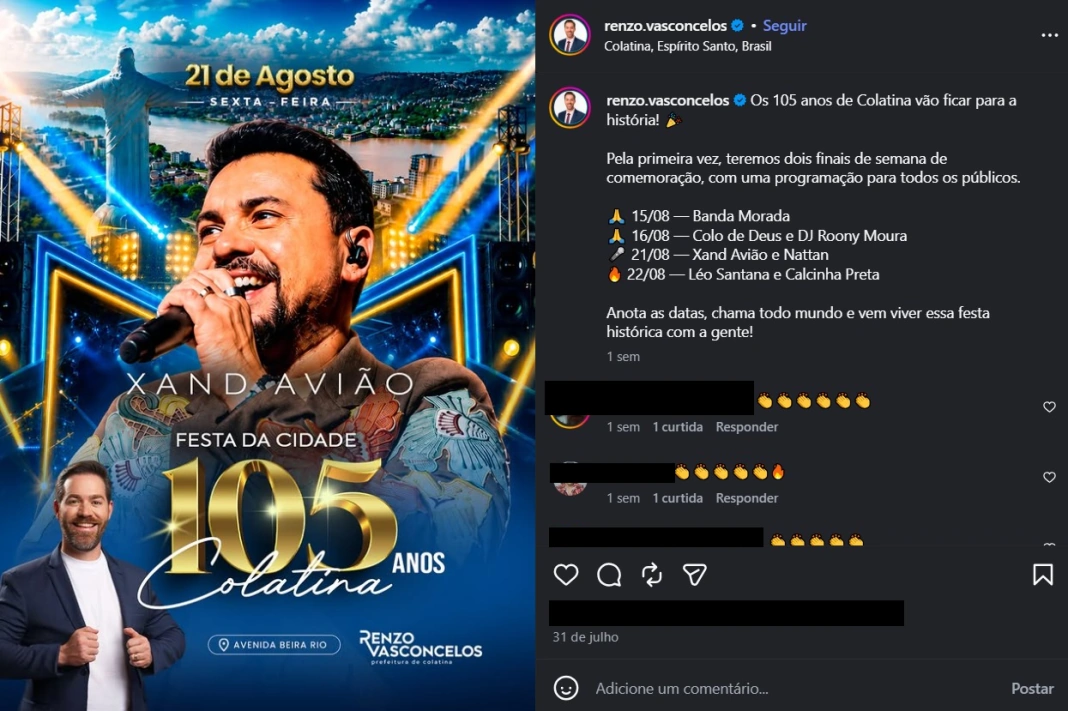 festa de colatina - prefeito renzo