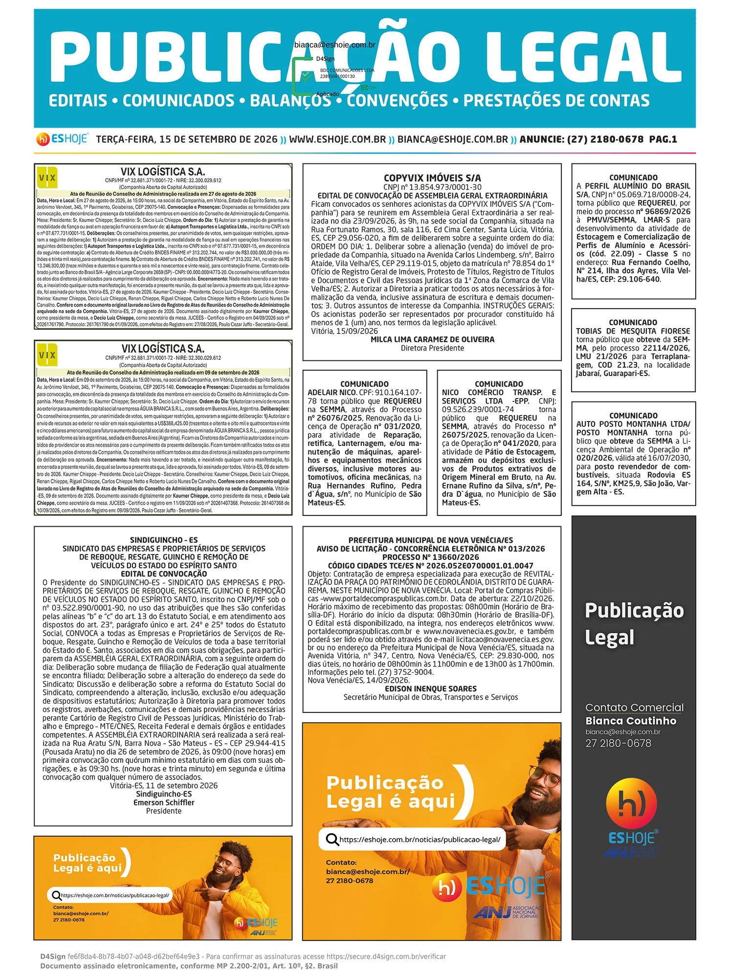 Publicação Legal 15/09/2027