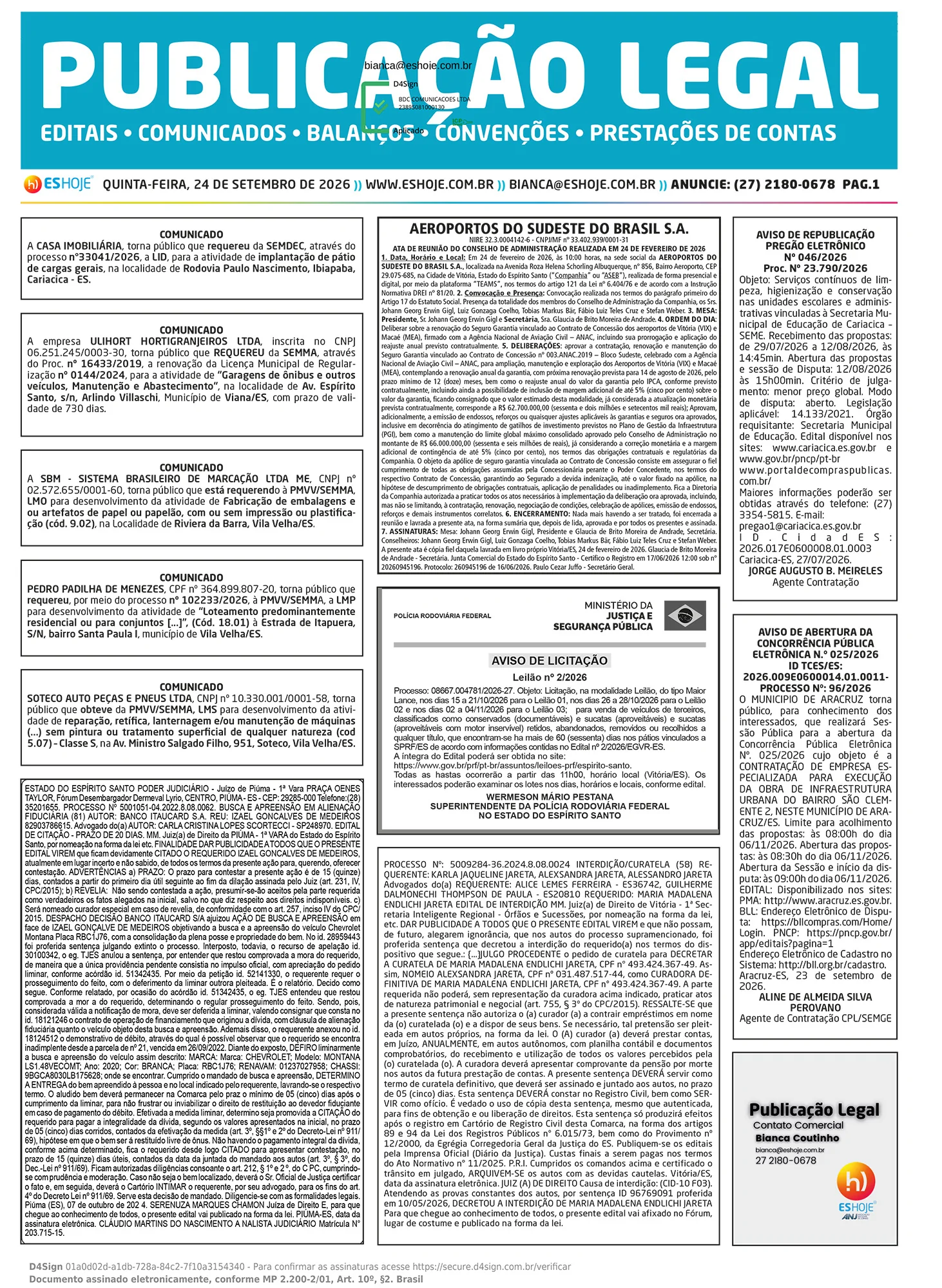 Publicação Legal 24/09/2026