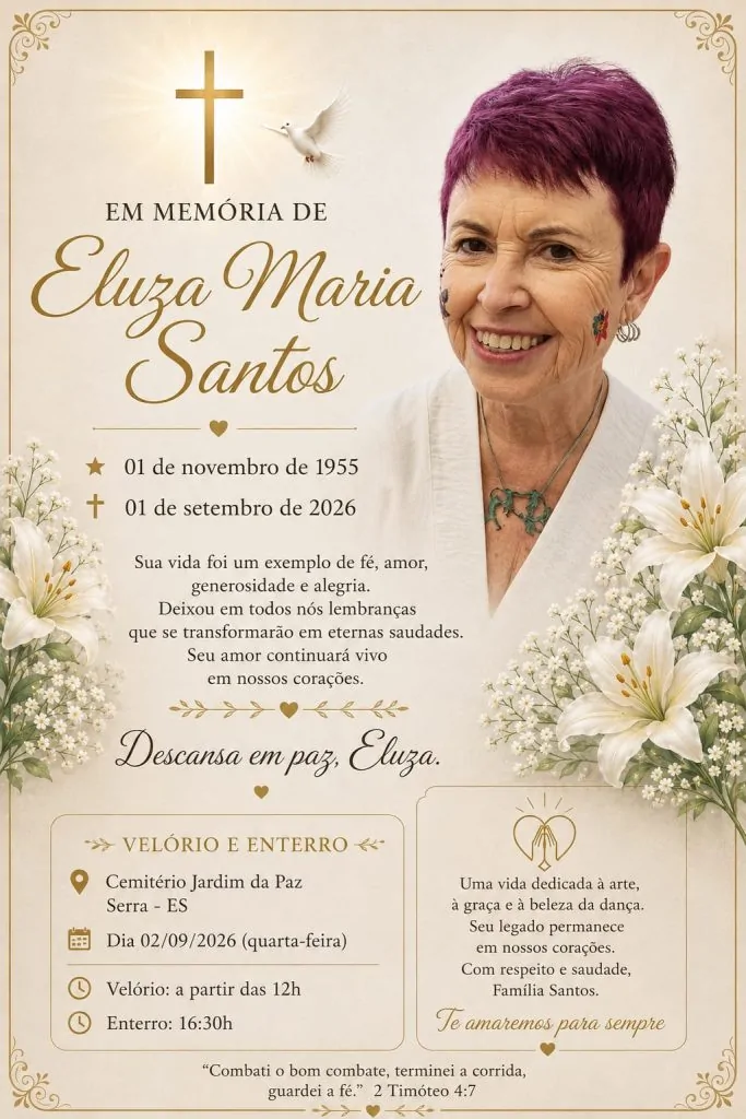 Morre aos 70 anos Eluza Maria Santos, referência da dança no Espírito Santo