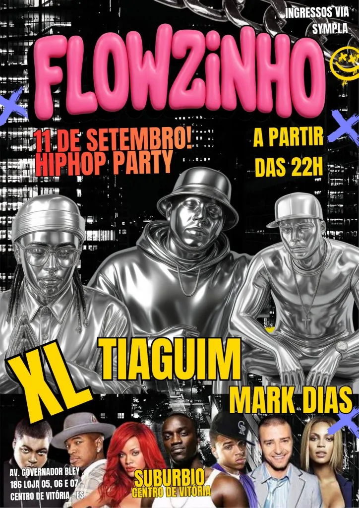 Flowzinho: Centro de Vitória vira baile com festa 100% dedicada à cultura Hip Hop; veja as atrações Flowzinho: Centro de Vitória vira baile com festa 100% dedicada à cultura Hip Hop; veja as atrações