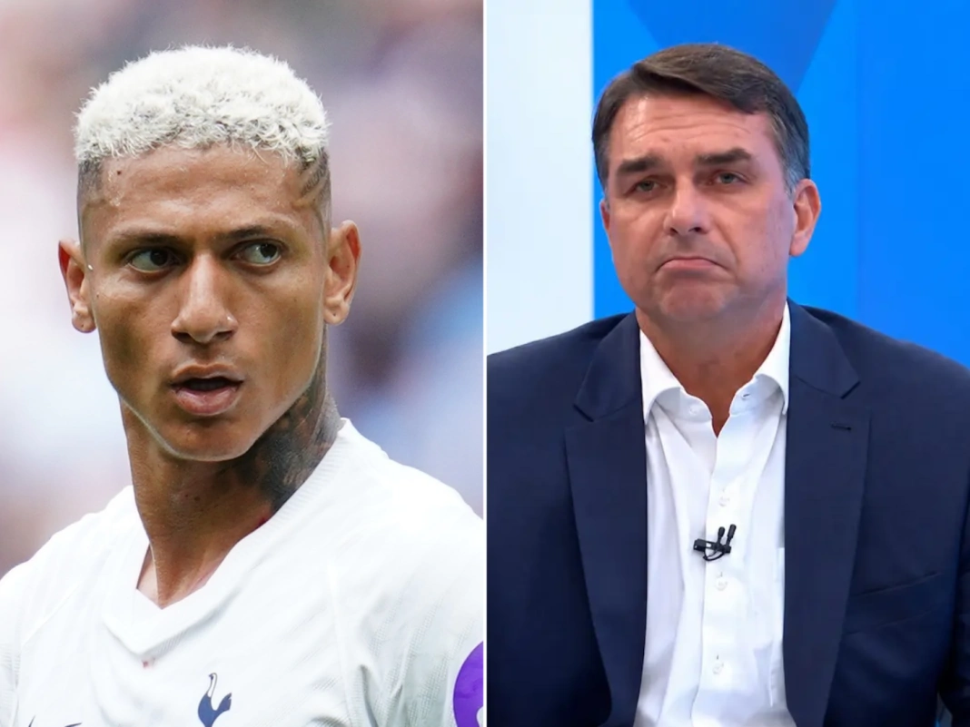 Richarlison e Flávio Bolsonaro