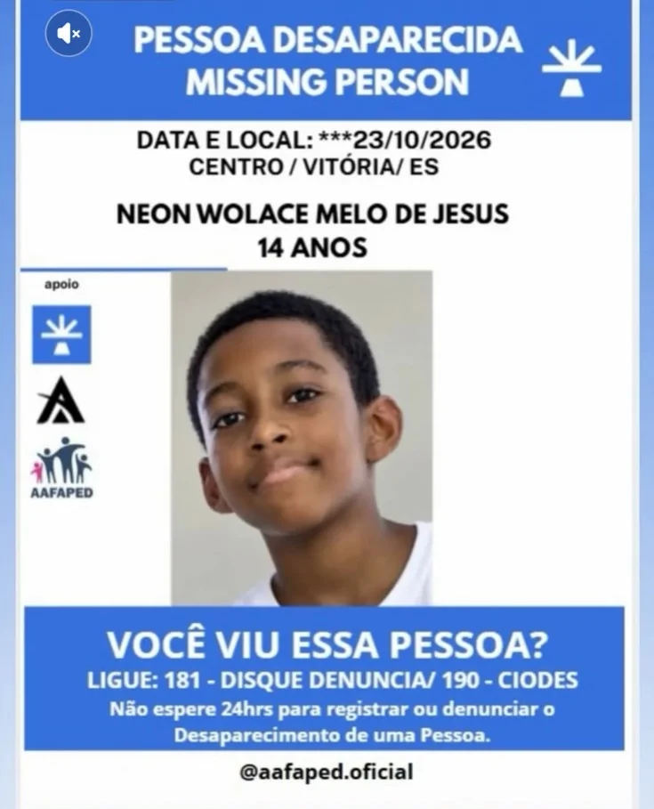 Adolescente desaparece após sair da escola e família relata ameaças na internet
