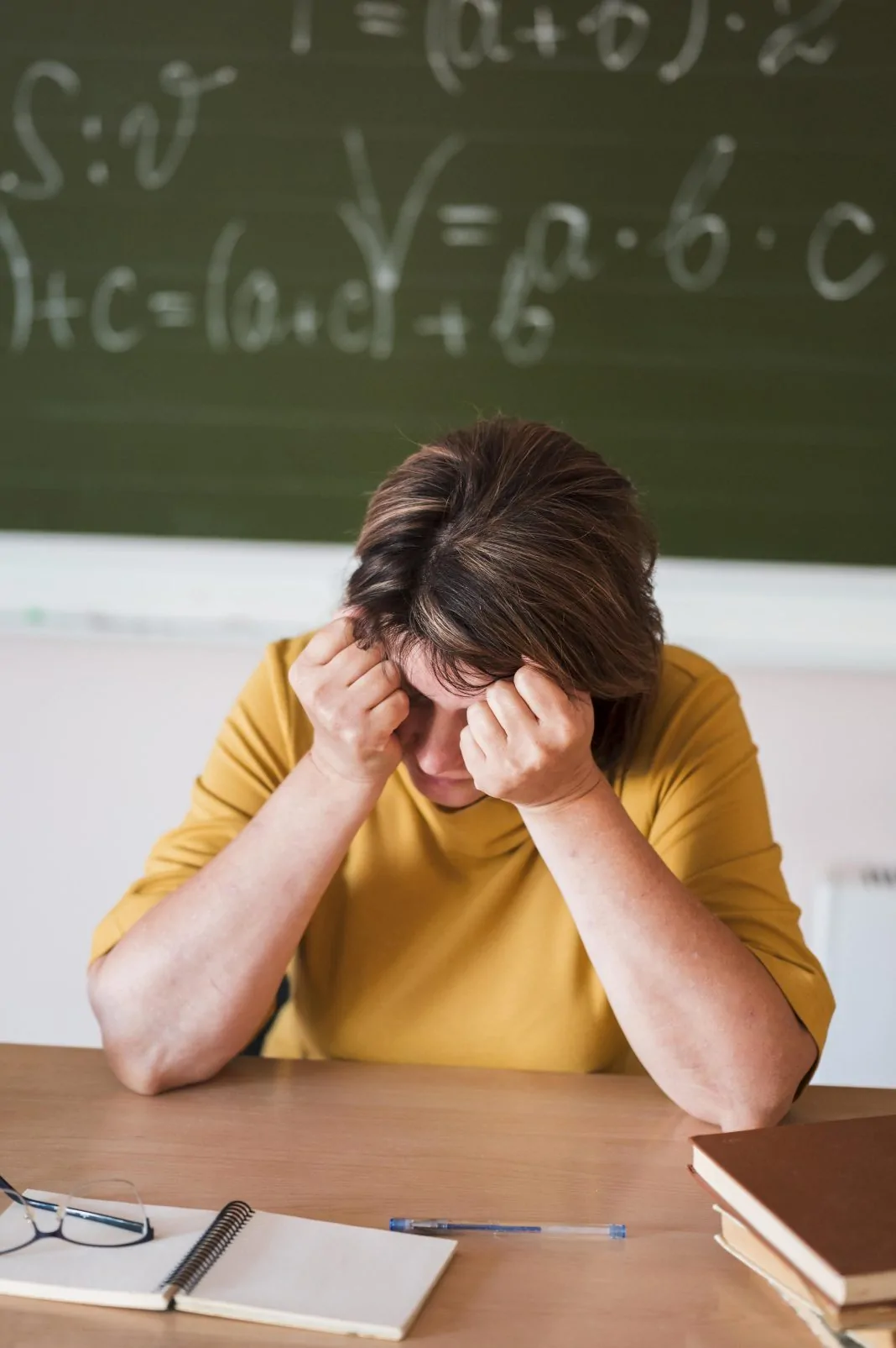 estudante triste